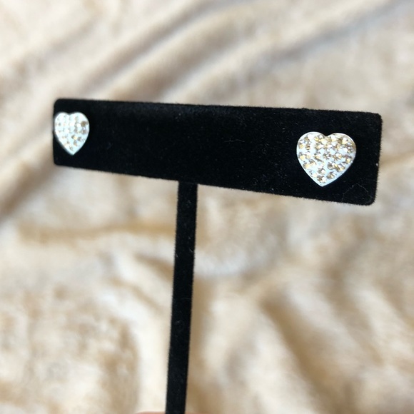 NWT Platinum Dipped Crystal Earrings - Picture 4 of 8